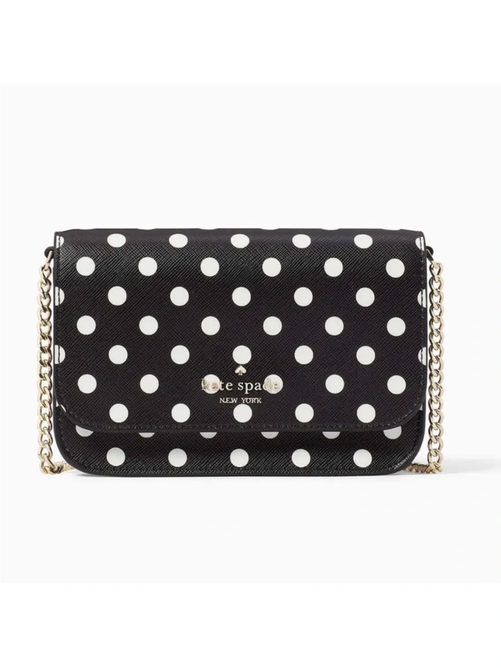 KATE SPADE Cheers
Crossbody Bag!Black & White PolkaDot Leather Purse w/GIFTBox! - Picture 5 of 10